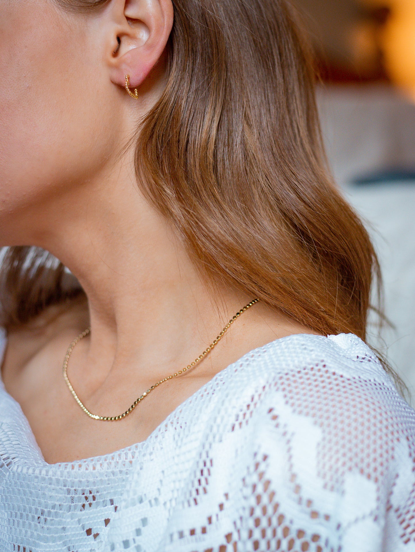 Dot Heart Hoop Earrings